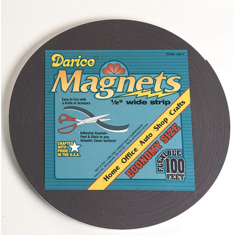 Magnet Strips - Adhesive Back - 100 ft