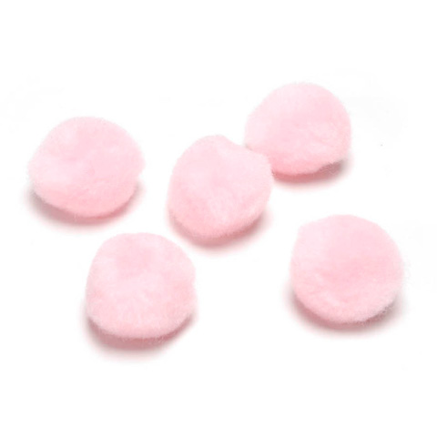 Acrylic Pom Poms - Baby Pink - 1 inch - 40 pieces
