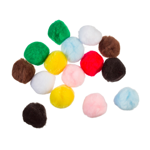 Acrylic Pom Poms - Multi Color - 1.5 inches - 15 pieces