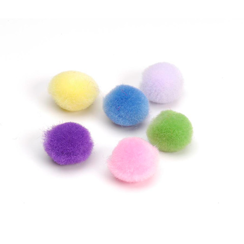 Acrylic Pom Poms - Spring Colors - 1/4 inch - 100 pcs