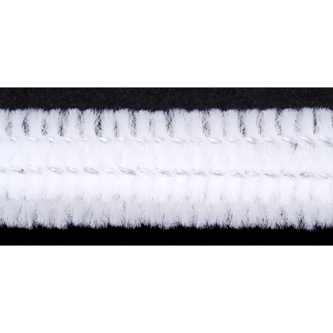 Chenille Stems - 6mm - White - 25 pieces