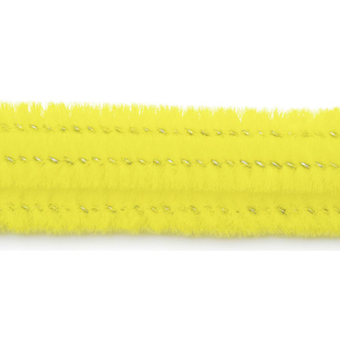 Chenille Stems - 6mm - Yellow - 25 pieces