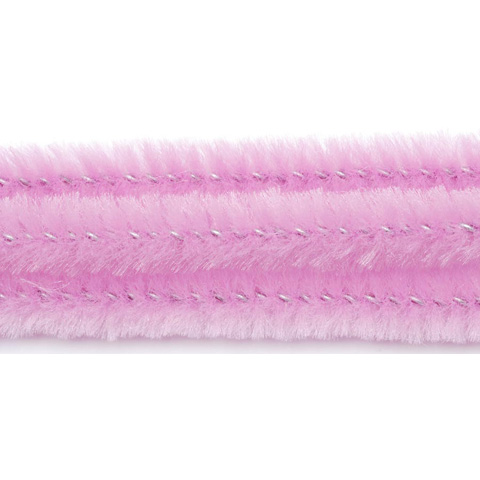 Chenille Stems - 6mm - Pink - 25 pieces