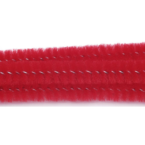 Chenille Stems - 6mm - Red - 25 pieces