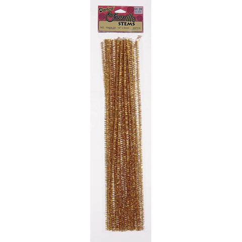 Tinsel Stems - 6mm - Gold - 25 pieces