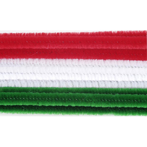 Chenille Stems - 6mm - Christmas - 100 pieces
