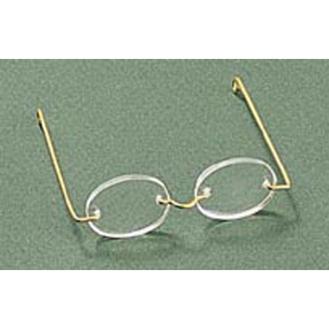 Doll Glasses - Acrylic - Oval Lens - 3 inches
