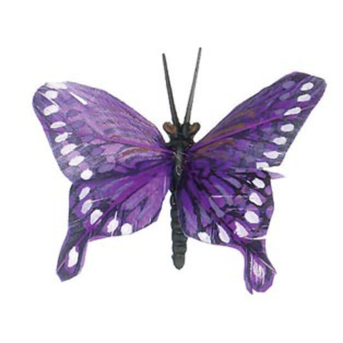 Feather Butterfly - Purple - 2-1/2 inches