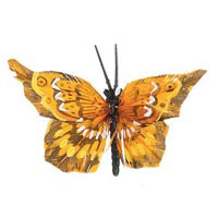 Feather Butterfly - Orange - 2-1/2 inches