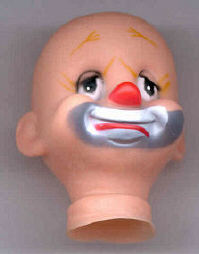 2- inch - Vintage Clown Head