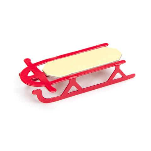 Timeless Minis™ - Toy Sled - Red - Wood/Metal - .625 x 1.875 inches