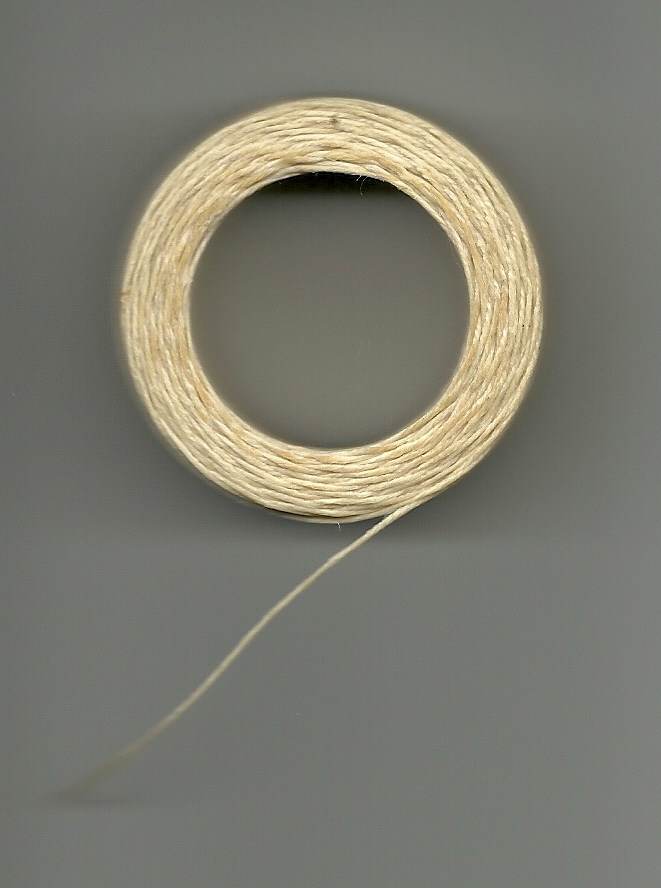 Waxed Linen Cord - Natural - 50 yards