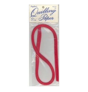 1/8 Inch Quilling Strips - Red - 50 pieces.