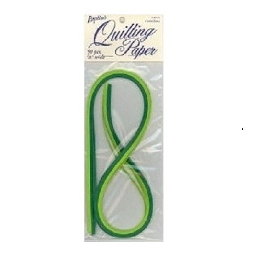 1/8 inch Quilling Strips - Green/Lime - 50 pieces.