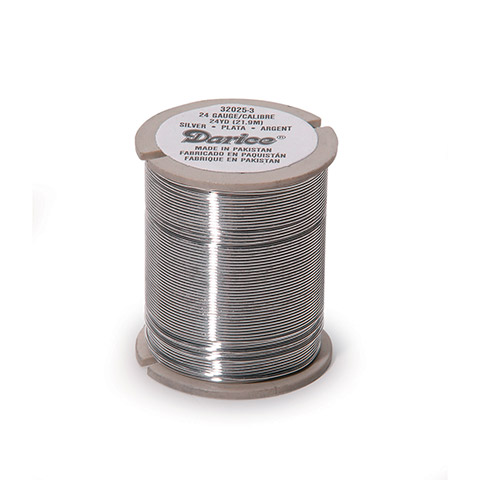 Beading Wire - 24 Gauge - Silver - 24 yards