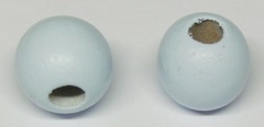 Wood Bead - Round - Lt. Blue - 35mm - 50 pieces