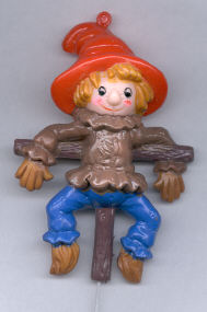4-1/2 inch Scarecrow - plastic - on a 6 inch wire pick - 1 piece