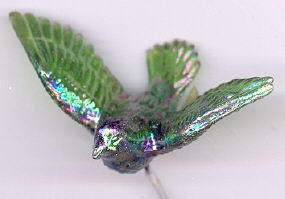 Doves - Iridescent Green - 2 inch Plastic