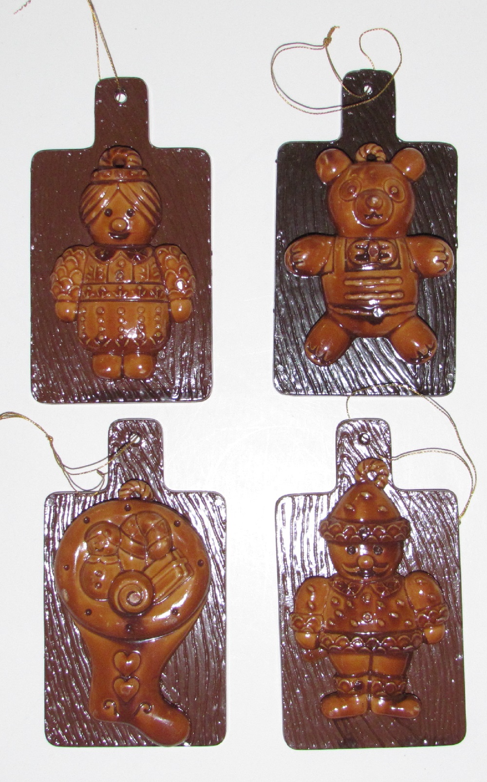 Gingerbread Figures - Plastic - 4 inch - assorted - 4 styles.