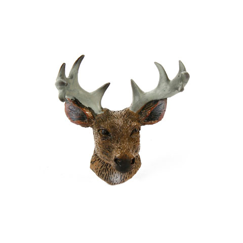Miniatures - Deer Head with Antlers - 1.75 x 1.75 x 0.75 inches - 1 piece 