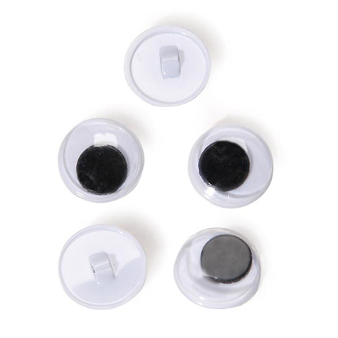 Sew On Eyes - Movable - Black - 10mm - 10 pieces