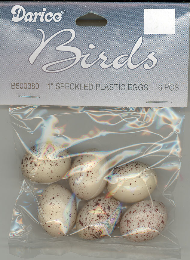 Bird Eggs - 1 inch  - 6 pieces