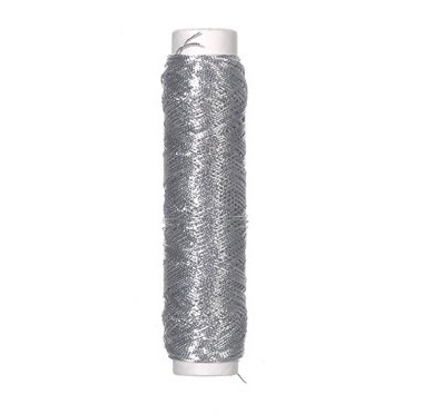 Lame Cord - 1-Ply - Silver - 25 yards - Non Elastic